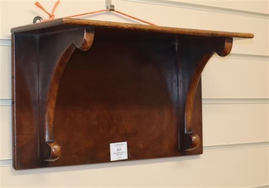 A Victorian mahogany wall bracket W.46cm